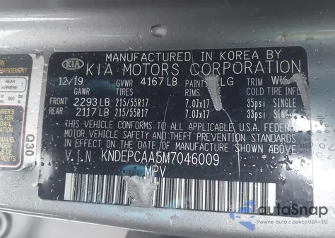 2021 Kia Seltos Lx from USA, damaged, VIN KNDEPCAA5M7046009